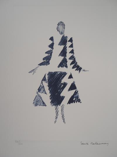 Sonia DELAUNAY (d’après) : Robe rythmes-triangles - Lithographie Signée 2