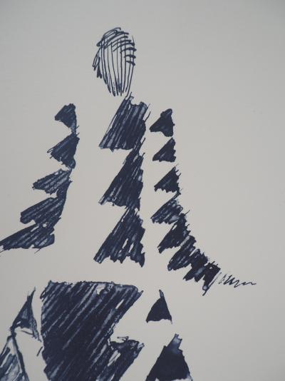 Sonia DELAUNAY (d’après) : Robe rythmes-triangles - Lithographie Signée 2