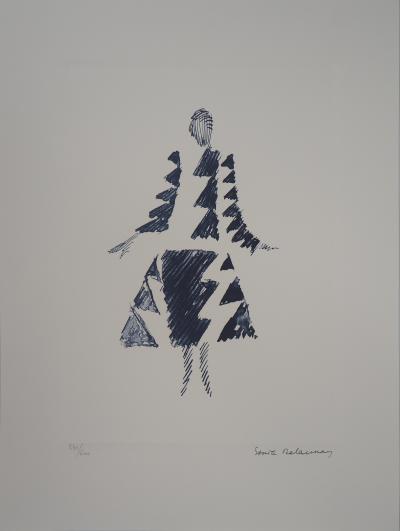 Sonia DELAUNAY (d’après) : Robe rythmes-triangles - Lithographie Originale Signée 2