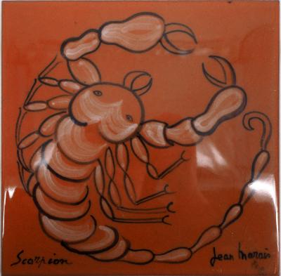 Jean MARAIS : Astrologie, le Scorpion - Céramique Originale Signée 2
