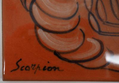 Jean MARAIS : Astrologie, le Scorpion - Céramique Originale Signée 2