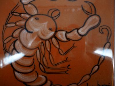 Jean MARAIS : Astrologie, le Scorpion - Céramique Originale Signée 2