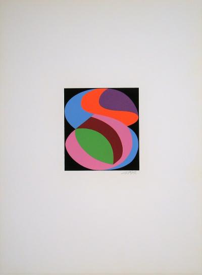 Anna BÉÖTHY-STEINER - Composition, 1972 - Sérigraphie originale signée au crayon 2