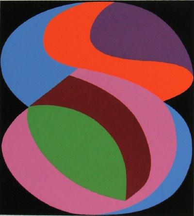 Anna BÉÖTHY-STEINER - Composition, 1972 - Sérigraphie originale signée au crayon 2
