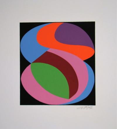 Anna BÉÖTHY-STEINER - Composition, 1972 - Sérigraphie originale signée au crayon 2