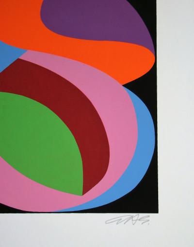 Anna BÉÖTHY-STEINER - Composition, 1972 - Sérigraphie originale signée au crayon 2