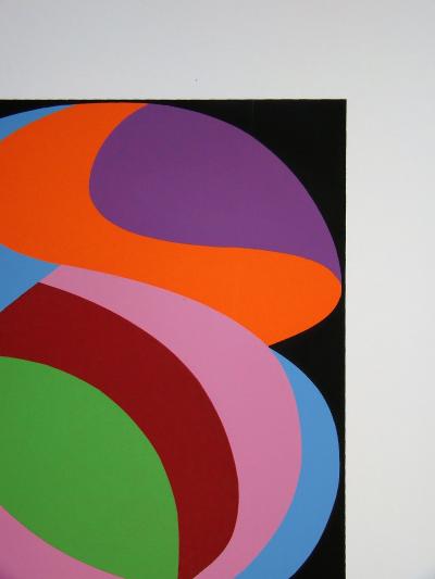 Anna BÉÖTHY-STEINER - Composition, 1972 - Sérigraphie originale signée au crayon 2