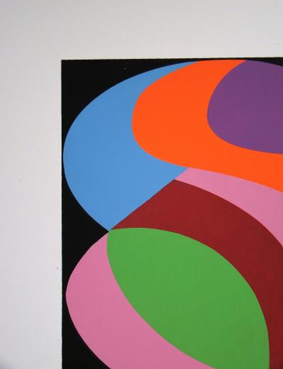 Anna BÉÖTHY-STEINER - Composition, 1972 - Sérigraphie originale signée au crayon 2