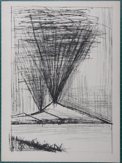 Bernard BUFFET - Naples : L’éruption du Vésuve, 1959 - Gravure (pointe sèche) 2