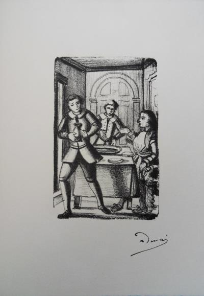 André DERAIN : Le dîner - Lithographie originale signée 2