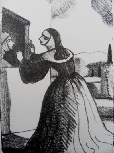 André DERAIN : Sœurs à l’entrée du monastère - Lithographie originale signée 2