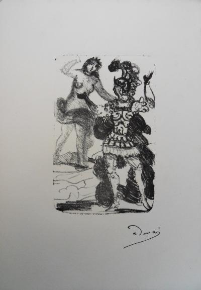 André DERAIN : Le chevalier et sa conquête - Lithographie originale signée 2