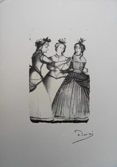 André DERAIN : Demoiselles coquettes - Lithographie originale signée 2