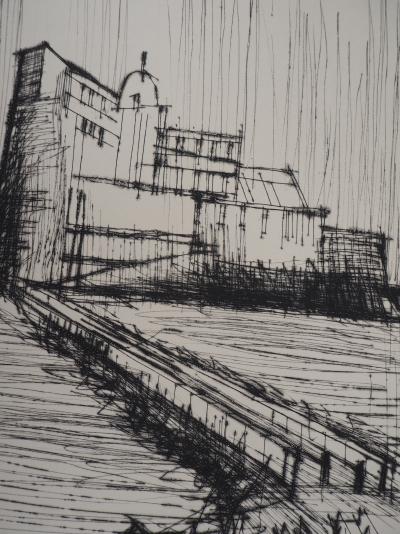 Bernard BUFFET - The Fortress - Original etching 2