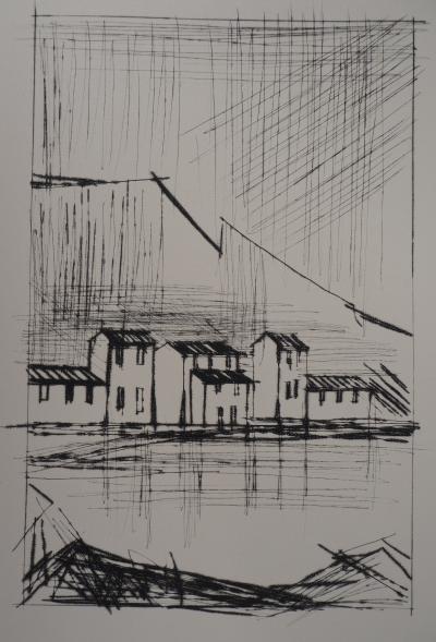 Bernard BUFFET - Amalfi Coast (Naples) - Original etching 2