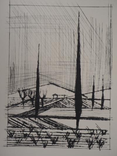 Bernard BUFFET - Paysage Italien - Gravure originale 2