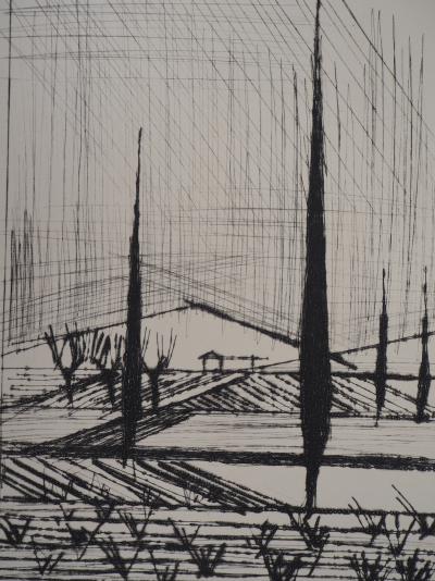 Bernard BUFFET - Paysage Italien - Gravure originale 2