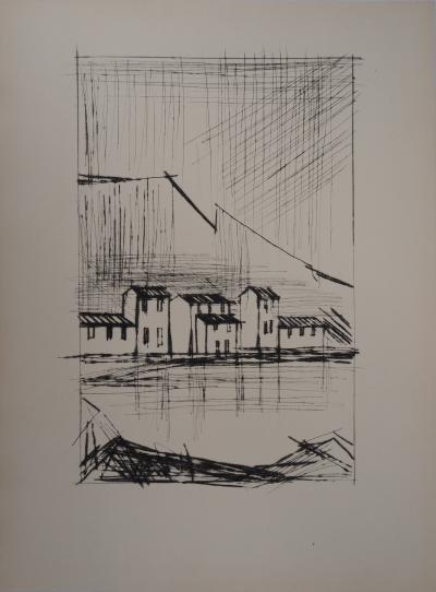Bernard BUFFET : Côte amalfitaine (Naples)- Gravure originale 2