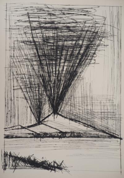 Bernard BUFFET : L’éruption du Vésuve - Gravure originale 2