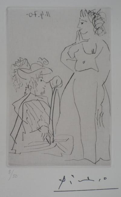 Pablo PICASSO - Le seigneur et sa dame - Gravure originale signée 2