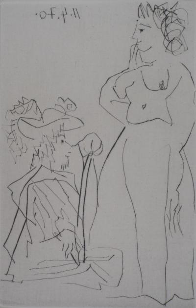 Pablo PICASSO - Le seigneur et sa dame - Gravure originale signée 2
