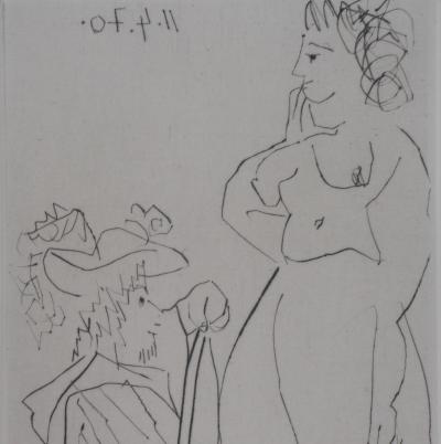 Pablo PICASSO - Le seigneur et sa dame - Gravure originale signée 2