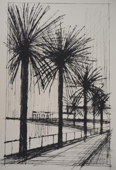 Bernard BUFFET -  Les palmiers de Naples - Gravure originale 2