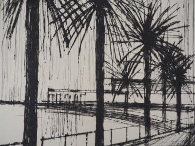 Bernard BUFFET -  Les palmiers de Naples - Gravure originale 2