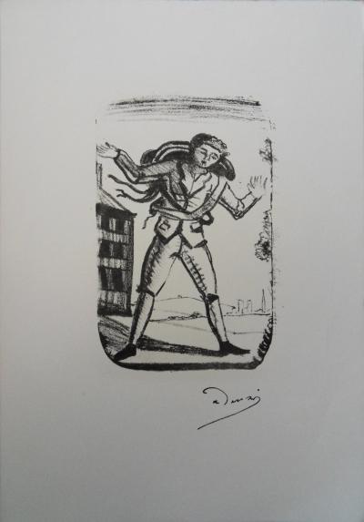 André DERAIN : Le jeune voyageur - Lithographie originale signée 2