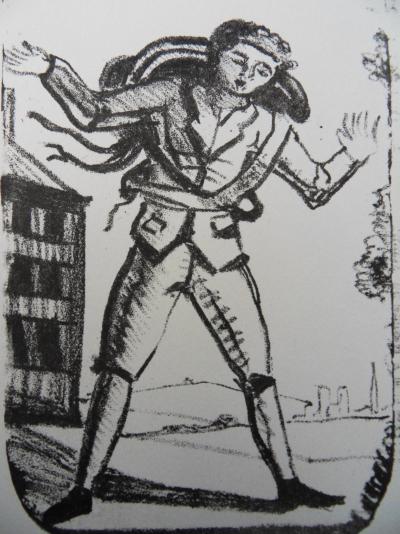 André DERAIN : Le jeune voyageur - Lithographie originale signée 2