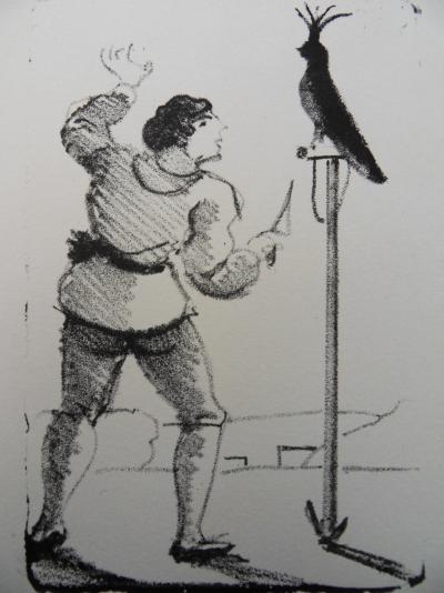 André DERAIN : L’éleveur d’oiseau - Lithographie originale signée 2