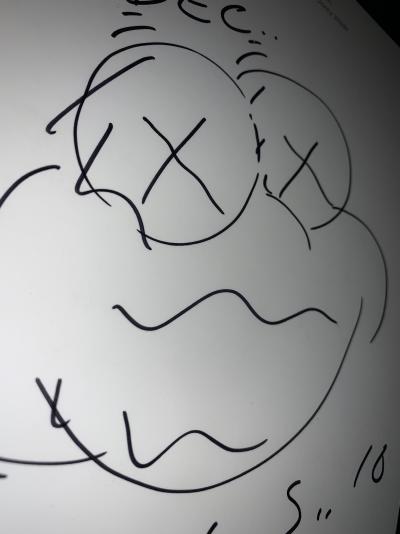 KAWS - Small Lie Face, 2016 - Signed drawing 2