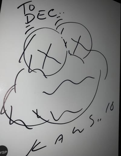 KAWS - Small Lie Face, 2016 - Signed drawing 2