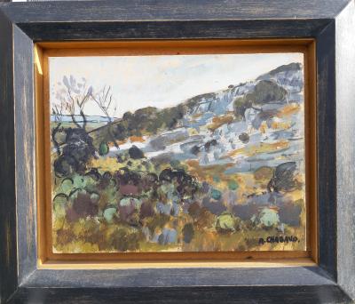 Auguste CHABAUD - La montagnette, 1935 - Huile sur panneau signée 2