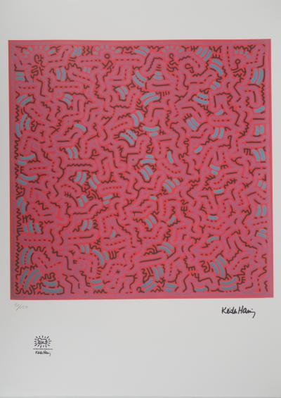 Keith HARING (d’après) - Pink dancers - Sérigraphie 2