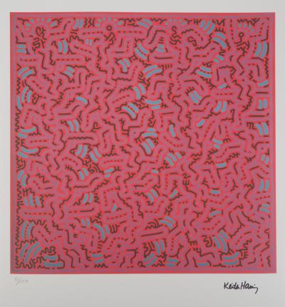 Keith HARING (d’après) - Pink dancers - Sérigraphie 2