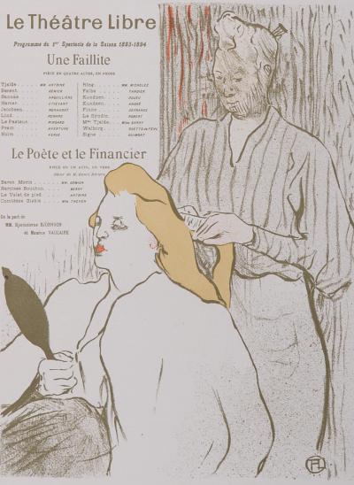 Henri de TOULOUSE-LAUTREC : Le Théâtre Libre, 1898 - Les Menus et Programmes - Original lithograph 2