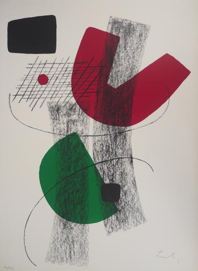 Berto LARDERA : Somnolences spaciales  - Lithographie Originale Signée 2