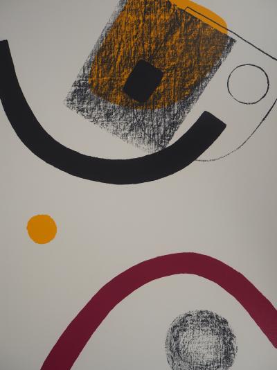 Berto LARDERA : Monde libre et clos - Lithographie originale signée 2