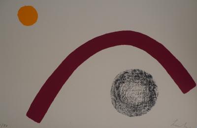 Berto LARDERA : Monde libre et clos - Lithographie originale signée 2