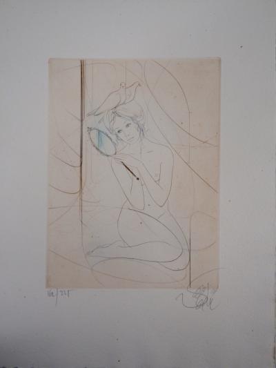 Jean Baptiste VALADIE : Femme aux colombes - Gravure Originale Signée 2