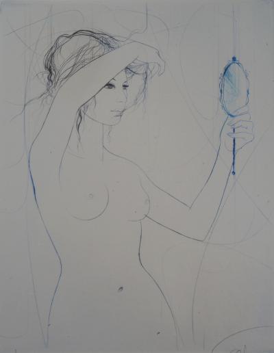Jean Baptiste VALADIE : Nu se coiffant - Gravure Originale Signée 2