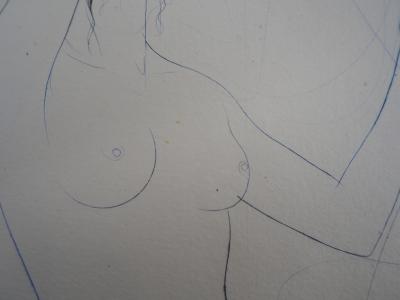 Jean Baptiste VALADIE : Nu se coiffant - Gravure Originale Signée 2