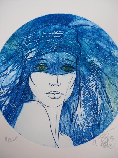Jean Baptiste VALADIE : Le foulard bleu - Gravure Originale Signée 2
