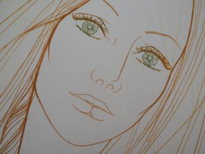 Jean Baptiste VALADIE : Green Eyes - Gravure originale signée 2
