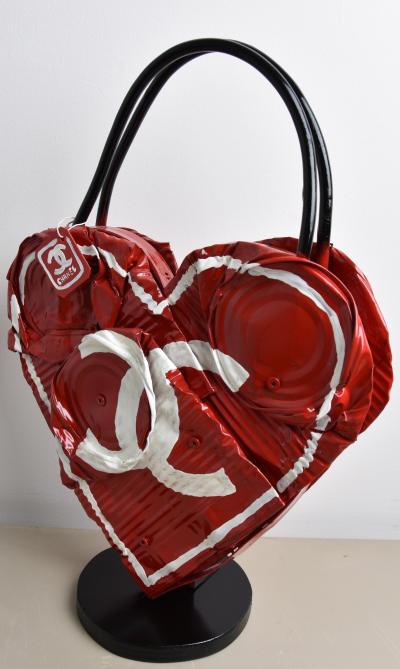 Norman Gekko - Crushed Chanel handbag, 2019 - Sculpture 2