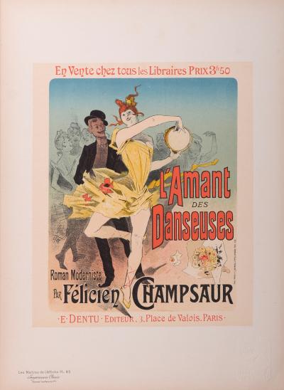 Jules CHERET - L’Amant des danseuses, 1896 - Affiche lithographique originale 2