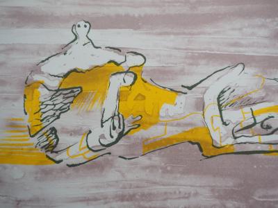 Henry MOORE : Three reclining nudes - Original Lithograph 2