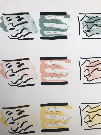 Jessica STOCKHOLDER - Aspect Syllabary : Landscape, 2015 - Lithographie signée au crayon 2
