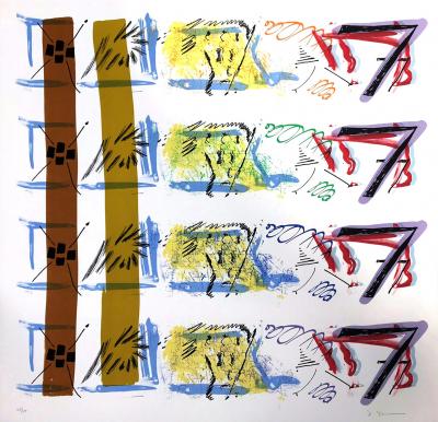 Jessica STOCKHOLDER - Aspect Syllabary : Getting Wind 1, 2015 - Lithographie signée au crayon 2